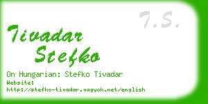 tivadar stefko business card